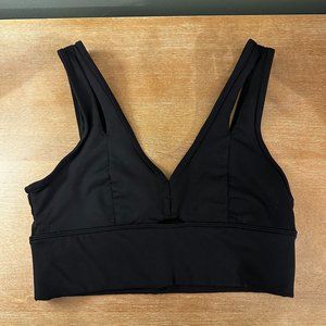 ALo Yoga United Long Bra – Keyhole Black Sports Bra
